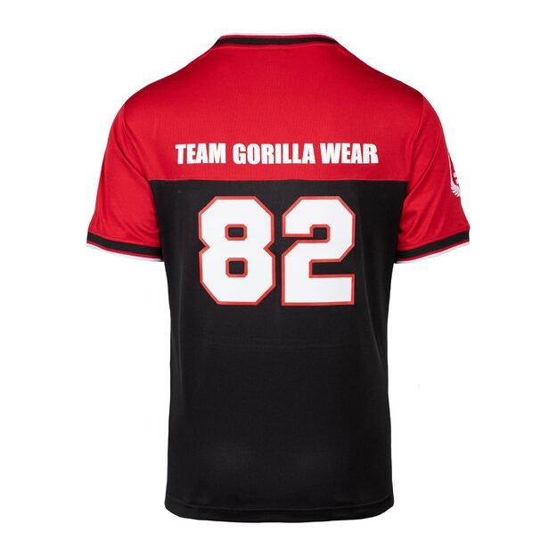 Gorilla Wear Trenton Football Jersey - Black/Red