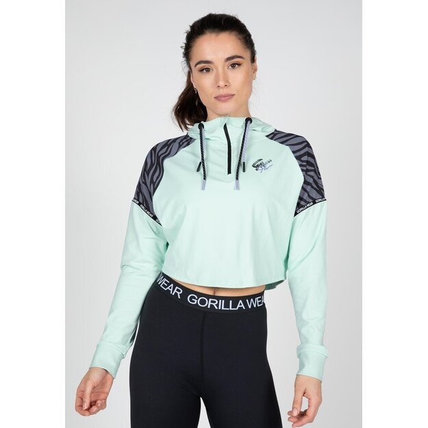 Gorilla Wear Zion Cropped Hoodie - Green 1