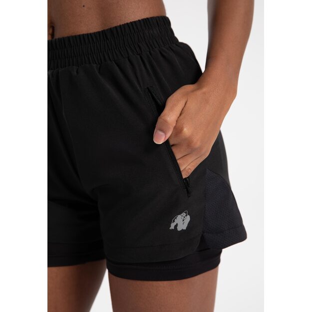 Gorilla Wear Katy 2-In-1 Shorts - Black