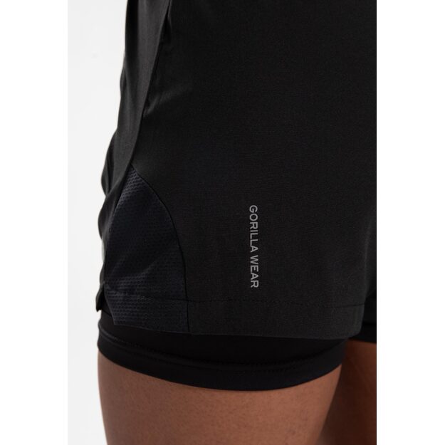 Gorilla Wear Katy 2-In-1 Shorts - Black