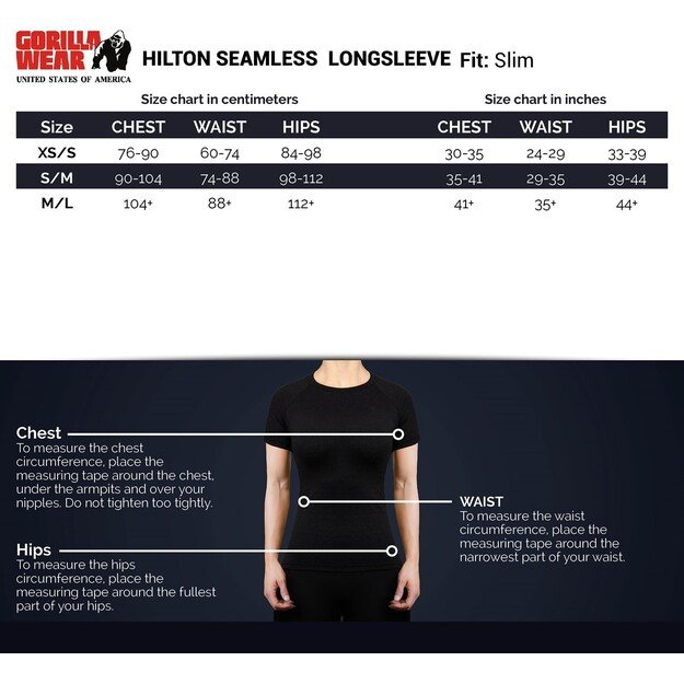 Gorilla Wear Hilton Seamless Long Sleeve - Black