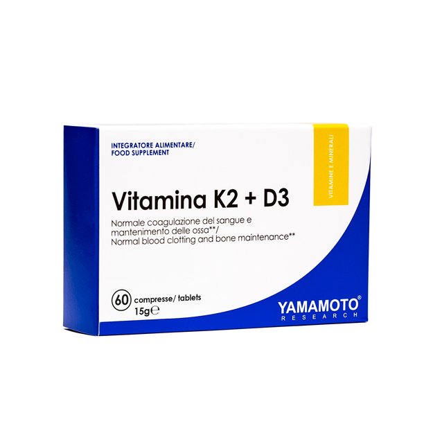 Yamamoto Nutrition Vitaminai K2 + D3 60 tab. Yamamoto Nutrition Vitaminai K2 + D3 60 tab.