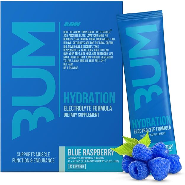 RAW Nutrition BUM Hydration 20 vnt x 6,1 g RAW Nutrition BUM Hydration 20 vnt x 6,1 g