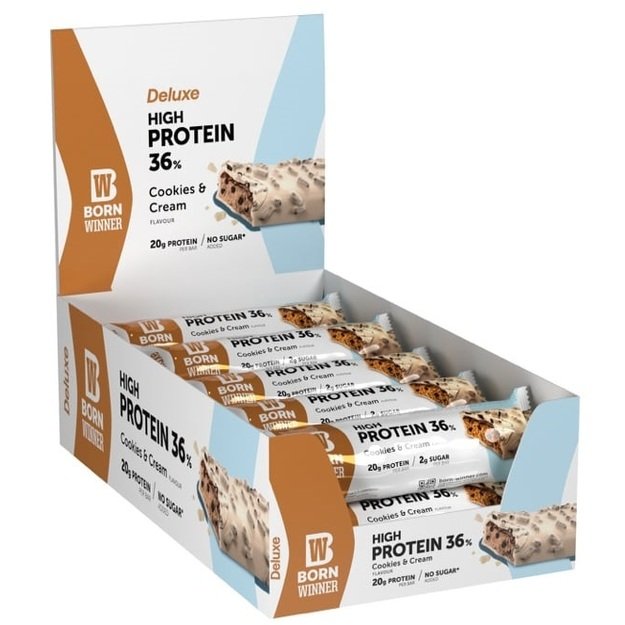 BW Deluxe protein bar Cookies and cream 55g x 15 vnt