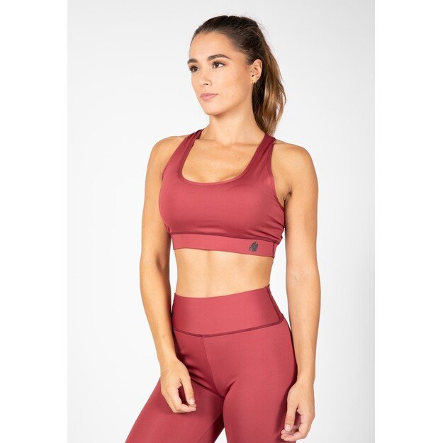 Gorilla Wear Meta Sports Bra - Burgundy Red 1