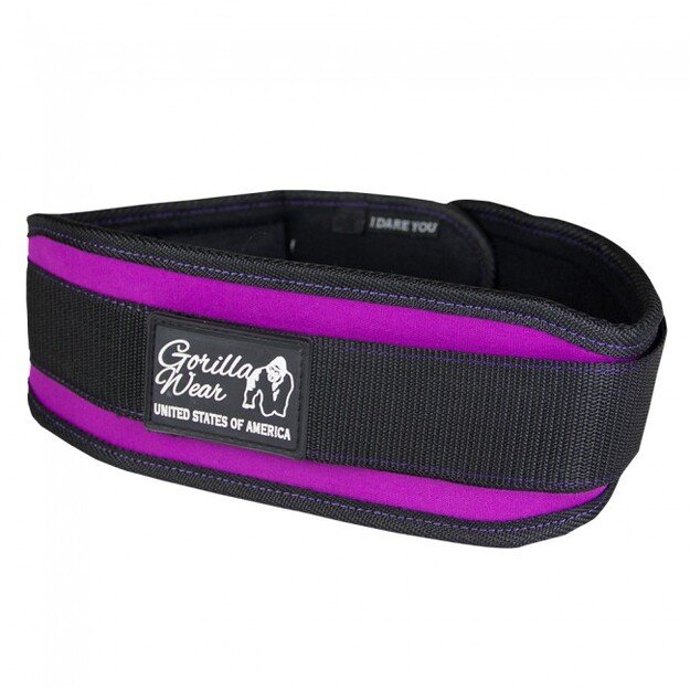 Gorilla Wear 4 Inch Women s Lifting Belt - Black/purple