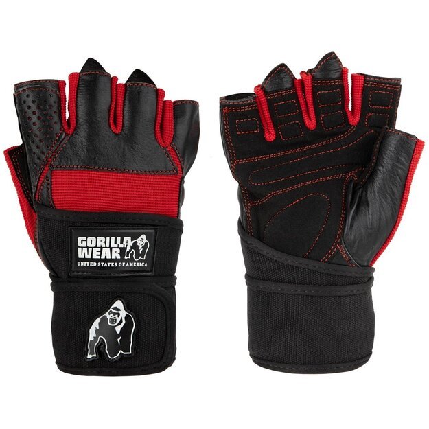 Gorilla Wear Dallas Wrist Wraps Gloves - Black/Red