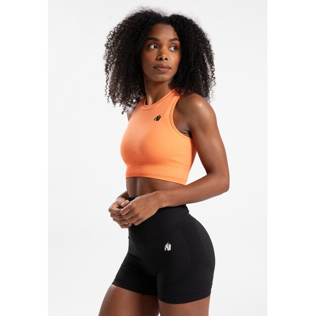 Gorilla Wear Olivia Seamless Crop Top - Peach