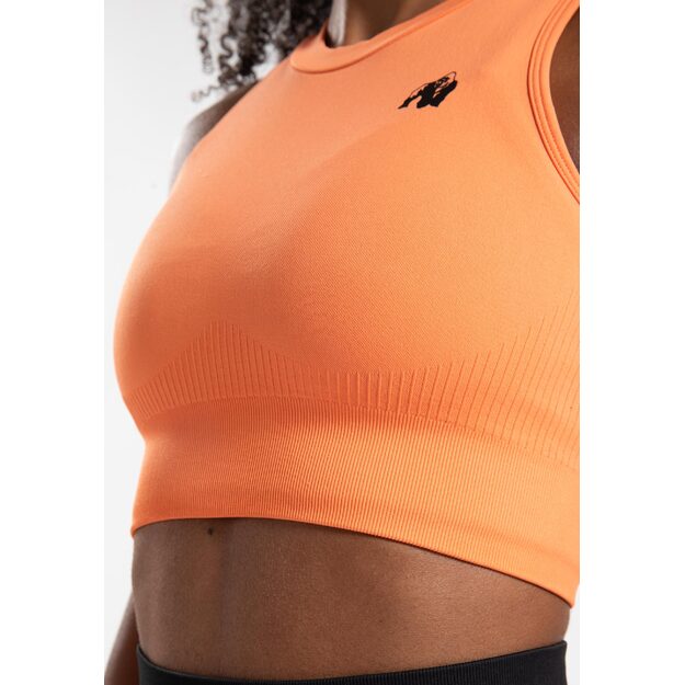 Gorilla Wear Olivia Seamless Crop Top - Peach