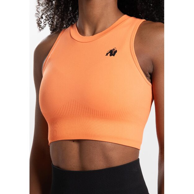 Gorilla Wear Olivia Seamless Crop Top - Peach