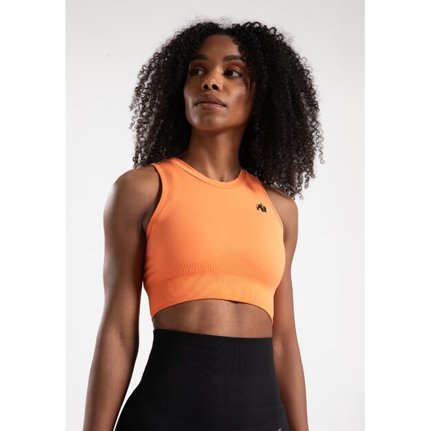 Gorilla Wear Olivia Seamless Crop Top - Peach 1
