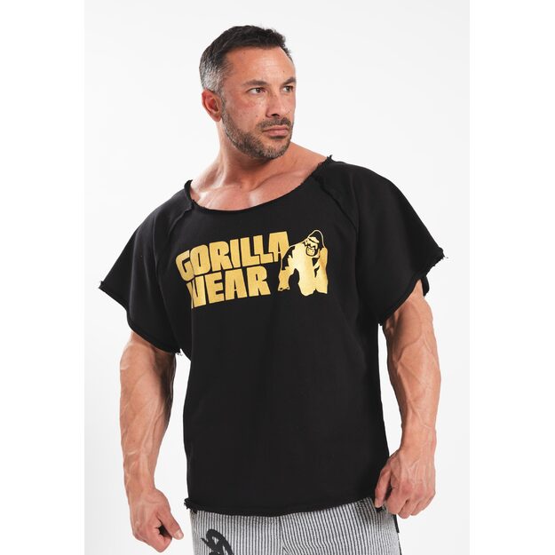 Gorilla Wear Classic Workout Top - Black/Gold 1