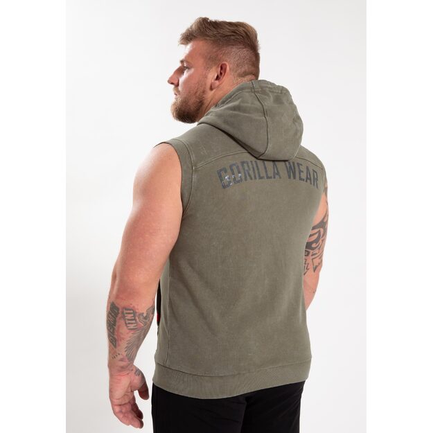 Gorilla Wear Silverdale Sleeveless Hoodie - Army Green