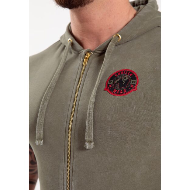 Gorilla Wear Silverdale Sleeveless Hoodie - Army Green