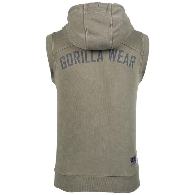 Gorilla Wear Silverdale Sleeveless Hoodie - Army Green