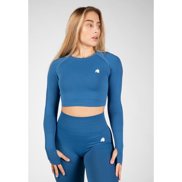 Gorilla Wear Hilton Seamless Long Sleeve - Blue 1