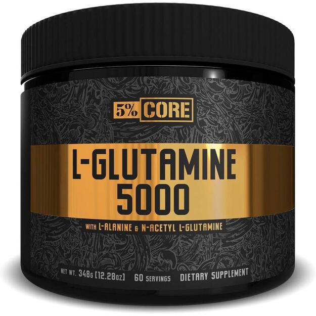 5% Nutrition L-Glutamine 5000 Core Series 348 g 5% Nutrition L-Glutamine 5000 Core Series 348 g