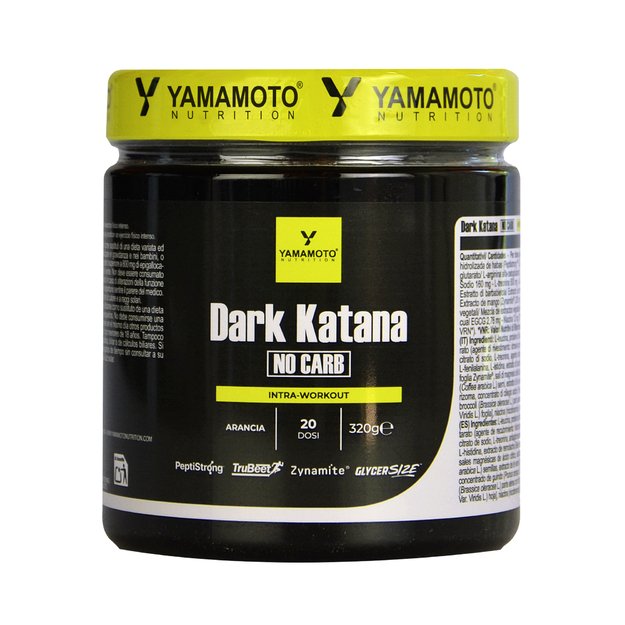 Yamamoto Nutrition Dark Katana NO CARB – intra-workout 320 g apelsinų Yamamoto Nutrition Dark Katana NO CARB – intra-workout 320 g apelsinų