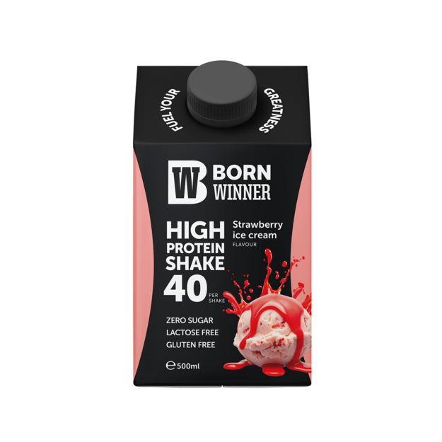 Born Winner Protein Shake – Strawberry Ice Cream 500 ml Born Winner Protein Shake – Strawberry Ice Cream 500 ml