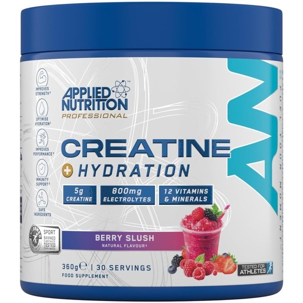 Applied Nutrition Creatine + Hydration 360g (su elektrolitais) Applied Nutrition Creatine + Hydration 360g (su elektrolitais)