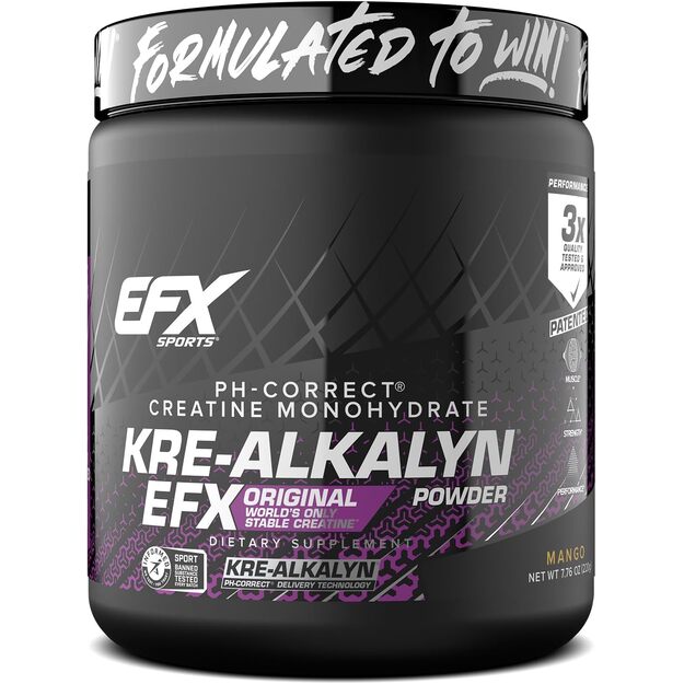 EFX Sports Kre-Alkalyn Powder 220g EFX Sports Kre-Alkalyn Powder 220g