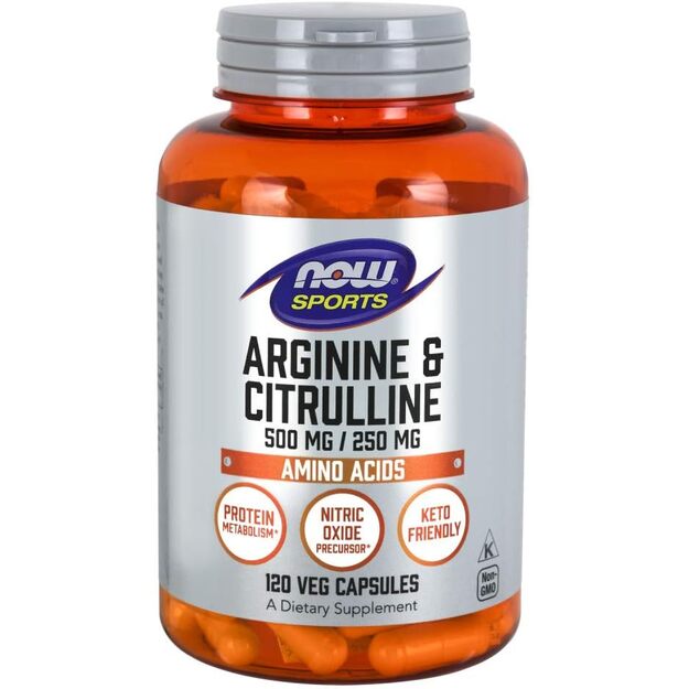 NOW Arginine Citrulline 120 kaps.