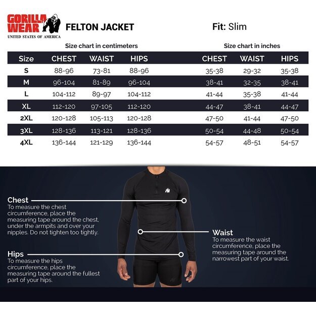 Gorilla Wear Felton Jacket - vyriška rudeninė striukė