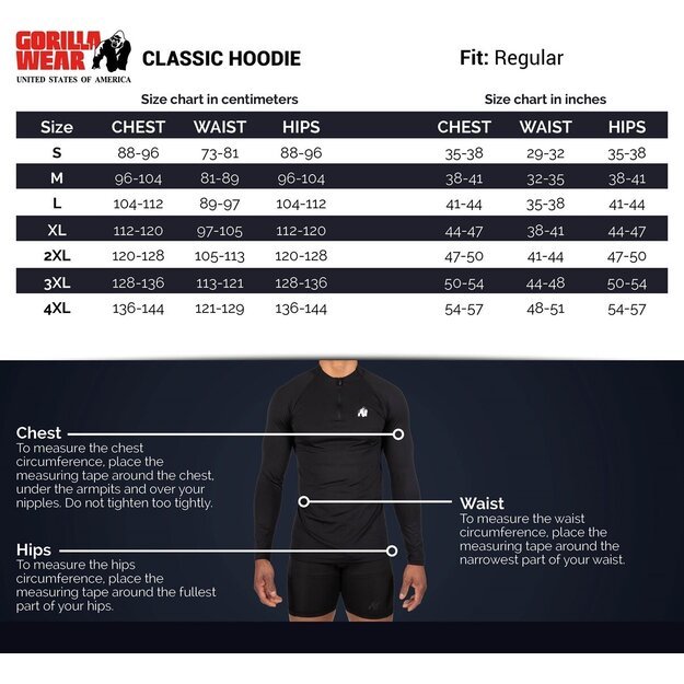 Gorilla Wear Classic Hoodie - Black