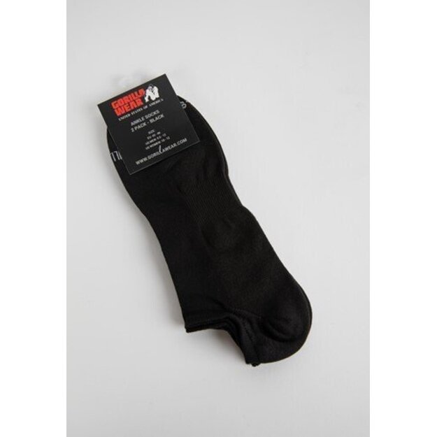 Gorilla Wear Ankle Socks 2-poros pakuotėje - Black