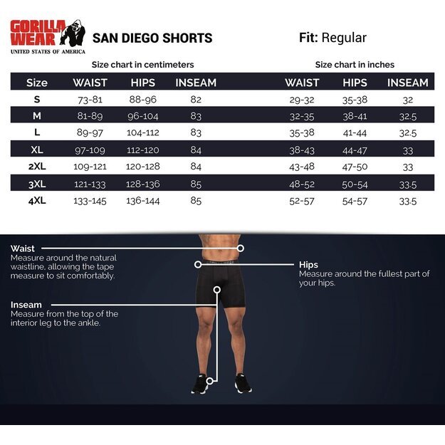 Gorilla Wear San Diego Shorts - Black