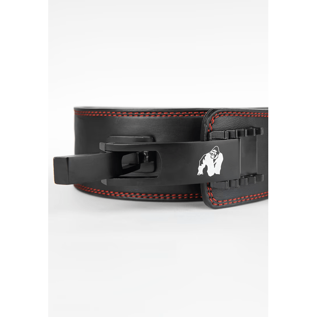 Gorilla Wear 4 Inch Premium Leather Lever Belt - Black