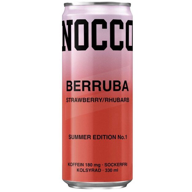 NOCCO Berruba Strawberry & Rhubarb 330ml