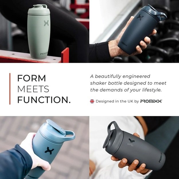 Promixx Pursuit Insulated Stainless Steel Shaker 550ml Graphite 3