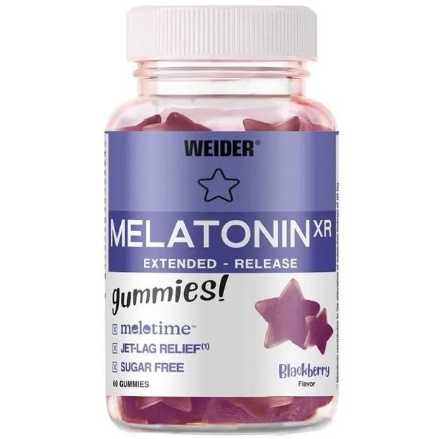 Weider Melatonin XR Blackberry 60 guminukų