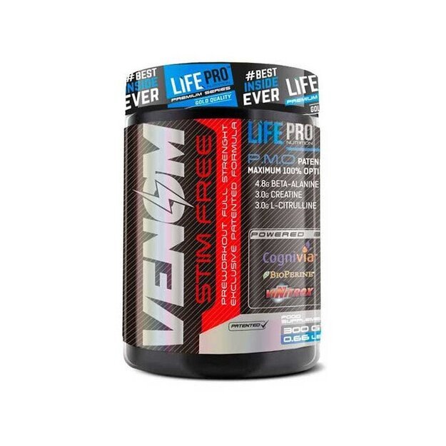 Life Pro New Venom Non Stimulant Pre-Workout 300g Life Pro New Venom Non Stimulant Pre-Workout 300g
