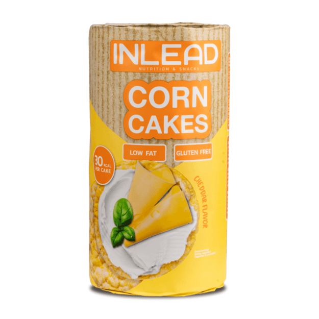 Inlead Corn Cakes 120g kukurūzų trapučiai Cheddar sūrio skonio Inlead Corn Cakes 120g kukurūzų trapučiai Cheddar sūrio skonio