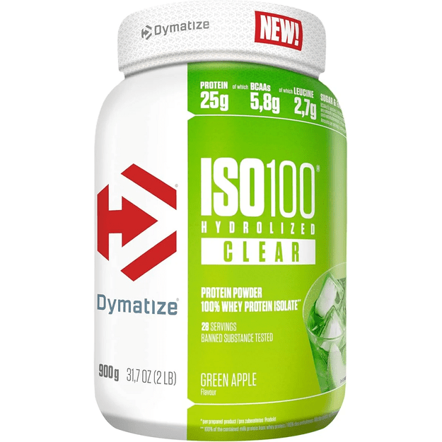 Dymatize ISO 100 Hydrolyzed Clear Whey protein 900g (Green Apple) Dymatize ISO 100 Hydrolyzed Clear Whey protein 900g (Green Apple)