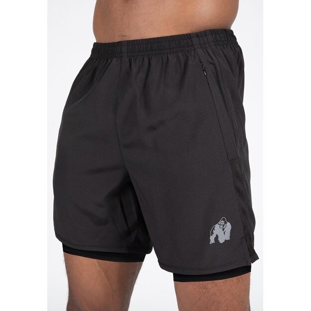 Gorilla Wear Modesto 2-In-1 Shorts - Black