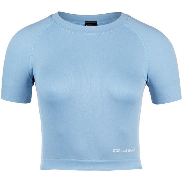 Gorilla Wear Selah Seamless Crop Top - Light Blue