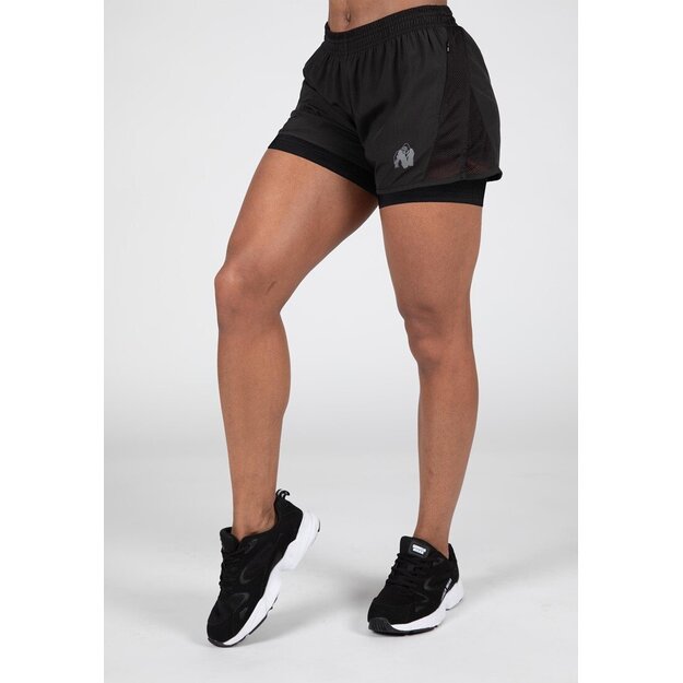 Gorilla Wear Portland 2-In-1 Shorts - Black 1