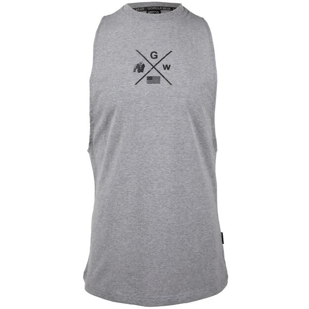 Gorilla Wear Cisco Drop Armhole Tank Top - Gray/Black