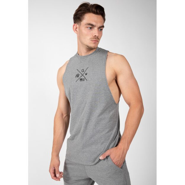 Gorilla Wear Cisco Drop Armhole Tank Top - Gray/Black