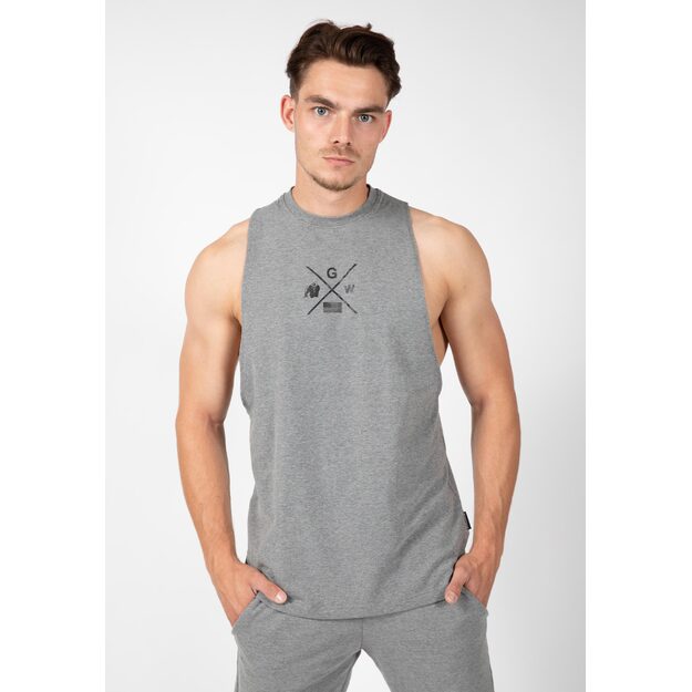 Gorilla Wear Cisco Drop Armhole Tank Top - Gray/Black