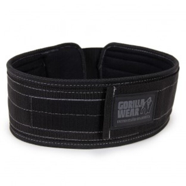 Gorilla Wear 4 Inch Nylon Lifting Belt - Black/Gray