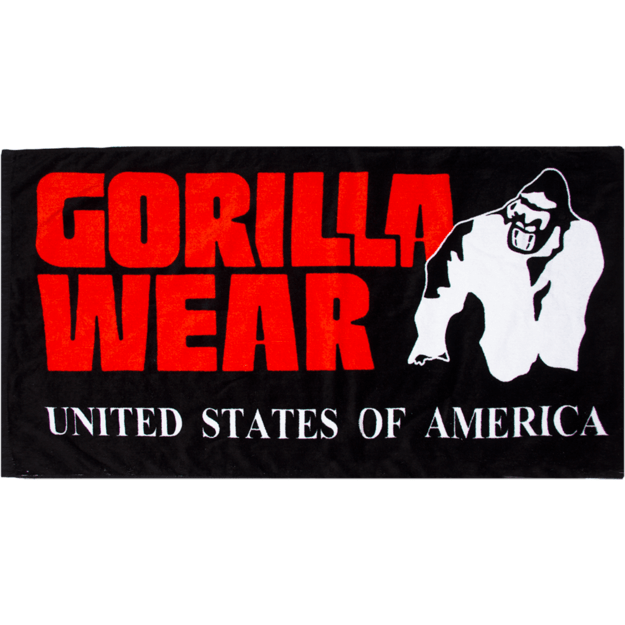 Gorilla Wear Classic Gym Towel - Black/Red