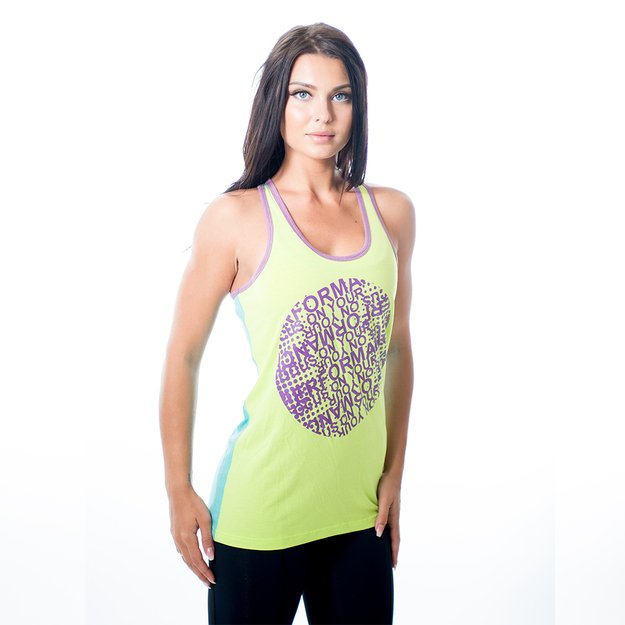 Dcore Tag Contrast Tank Geltona-Turkis