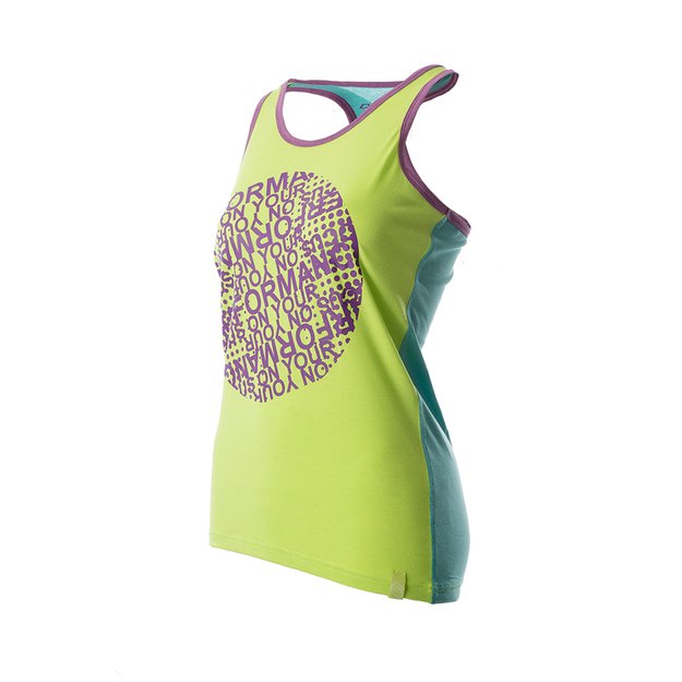 Dcore Tag Contrast Tank Geltona-Turkis