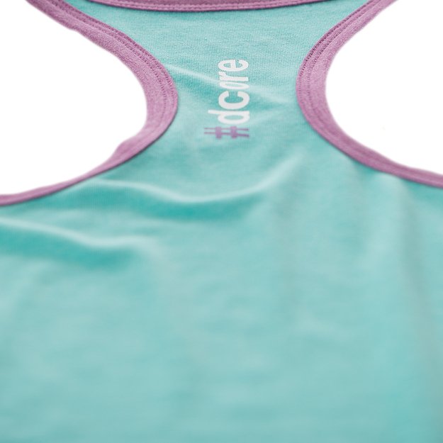Dcore Tag Contrast Tank Geltona-Turkis